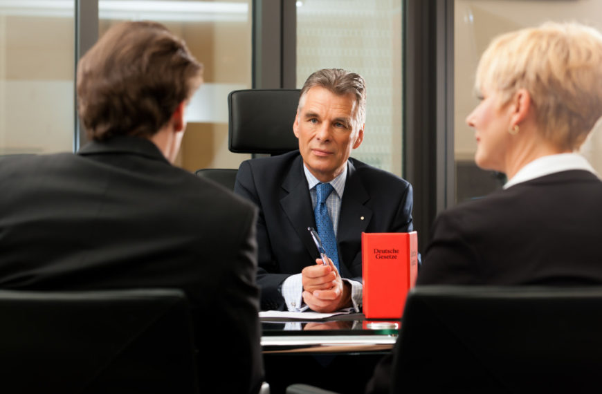 lawyer and client talking